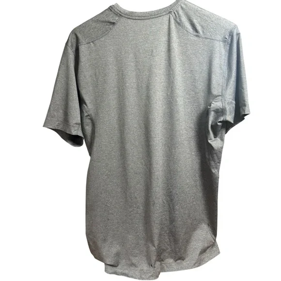Nike Pro Combat Dri Fit Fitted GreyShort Sleeve Performance Men’s Large Shirt - Picture 4 of 12